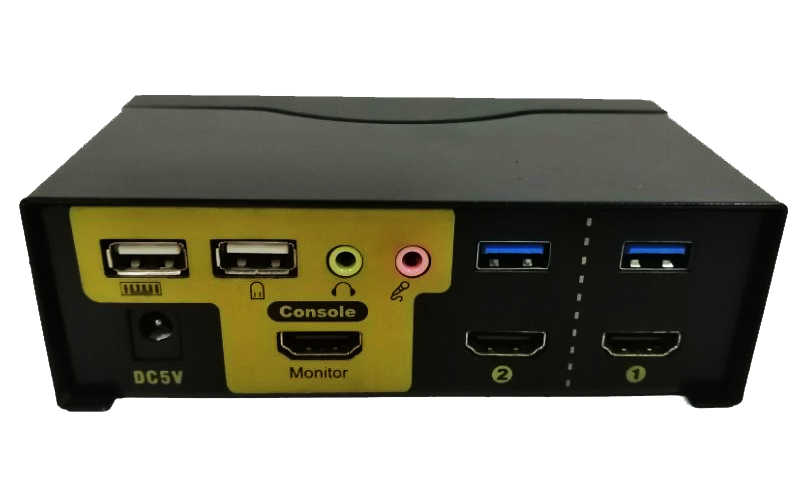 HU-201A(HDMI+USB鍵鼠+音頻 2口KVM切換器)